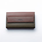 The Aura Clutch : Premium Dual-Tone Leather Clutch Wallet OLIVE GREEN VS BROWN