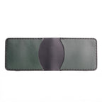 The Nexus Bifold Split-Carry: 2-in-1 Dual-Tone Leather Wallet with Removable Card Holder - Dark Green/Black