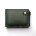 The Nexus Bifold Split-Carry: 2-in-1 Dual-Tone Leather Wallet with Removable Card Holder - Dark Green/Black