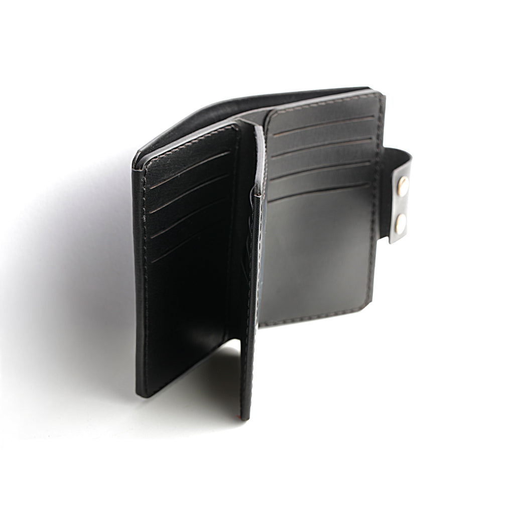minimalist black wallet for men, single color leather, sleek accessory


