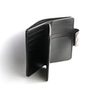 minimalist black wallet for men, single color leather, sleek accessory

