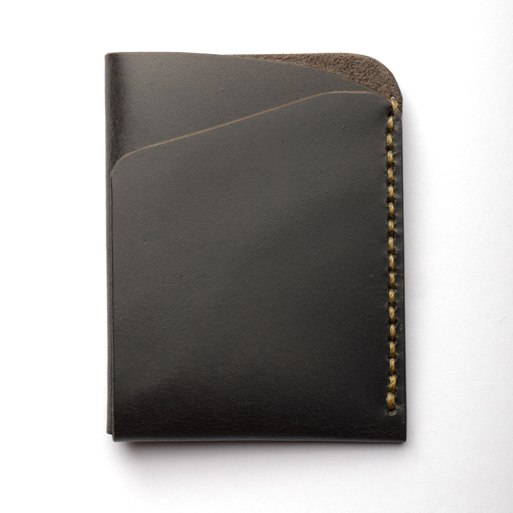 fold over minimalist cash and card holder, leather card holder, handmade leather goods