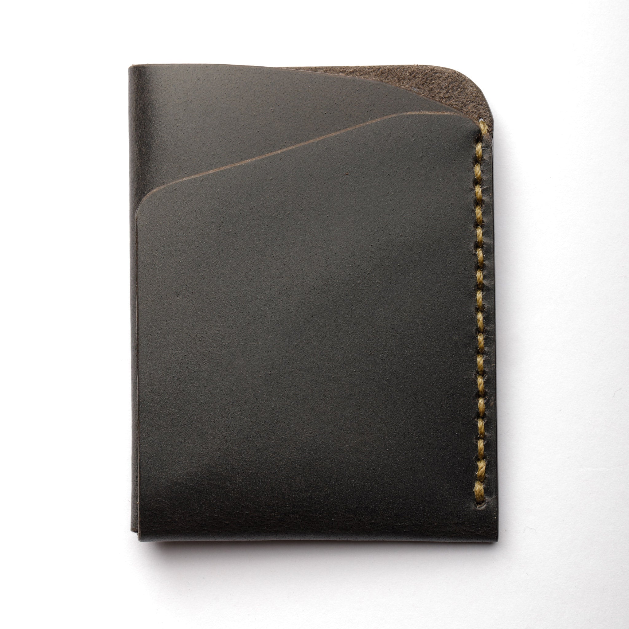 fold over minimalist cash and card holder, leather card holder, handmade leather goods