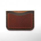 slim leather card holder, front pocket card holder, minimalist leather card holder, handmade leather goods