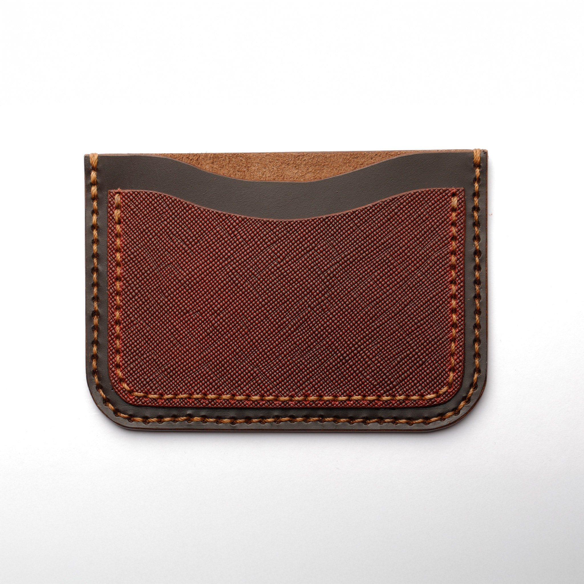 slim leather card holder, front pocket card holder, minimalist leather card holder, handmade leather goods