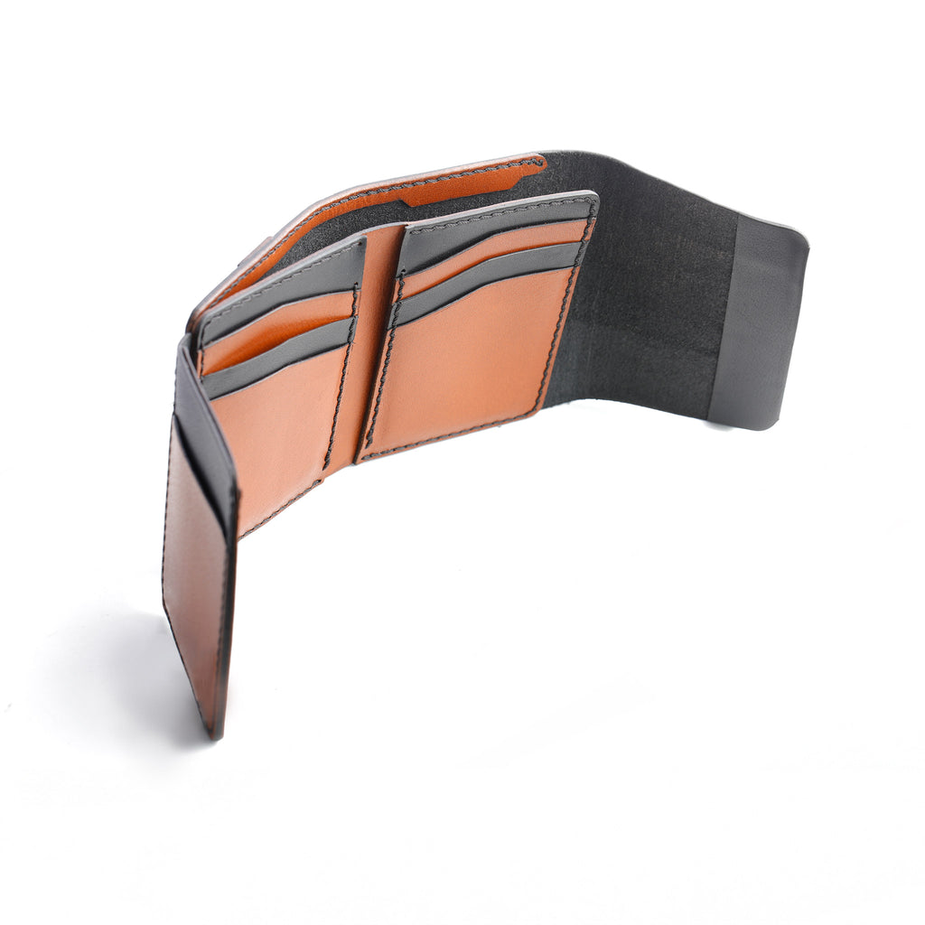 handmade leather wallet men, lockfold 1.0, compact wallet, secure everyday carry