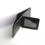 9 card slots wallet, cash compartment, 3 hidden slots, ID window wallet