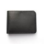 bifold three-layer leather wallet, men's wallet, classic black wallet, luxury leather good